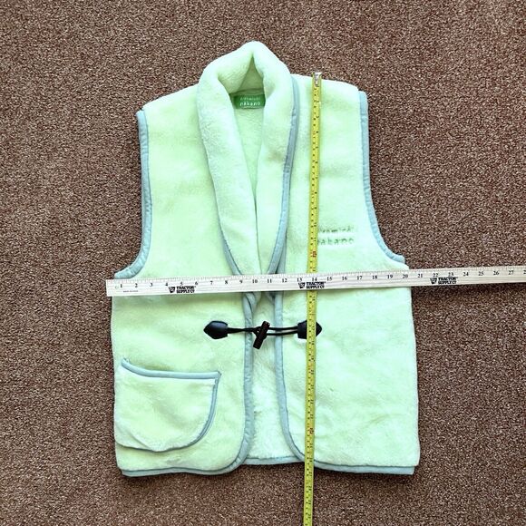 Hiromichi Nakano Vest Women’s Unisex Large Lime Green Cozy Artsy Lagen - Picture 8 of 8